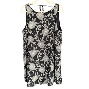 C1 Abercrombie & Fitch Mini Dress Floral Open‎ Tie Back Boho Sleeveless Lined